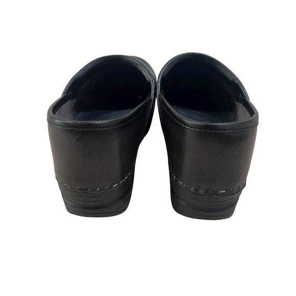 Dansko Shoes Womens Size 37 Black XP Leather Clogs Slip On Professional Work - Picture 6 of 11